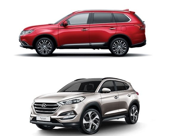 So sánh Mitsubishi Outlander và Hyundai Tucson 2020