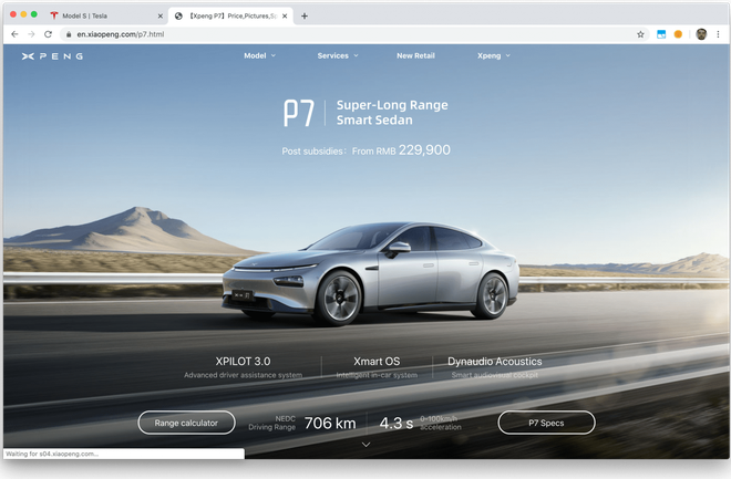 Hãng xe ô tô Trung Quốc 'nhái' website Tesla bị phát hiện