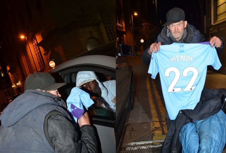Sao Man City bất ngờ tặng áo đấu cho người vô gia cư
