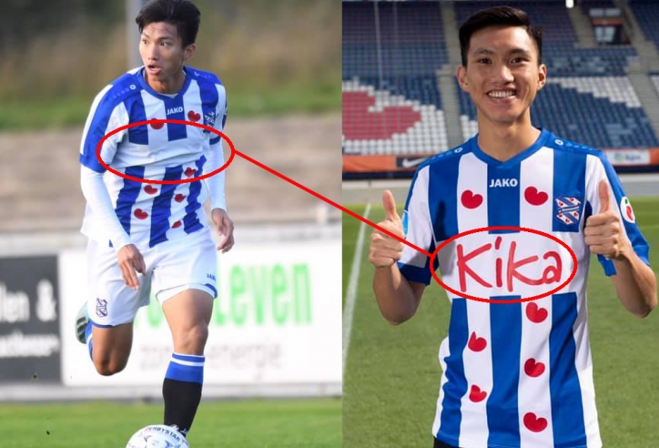 Văn Hậu mặc áo 'lạ' khi đá cho đội trẻ SC Heerenveen
