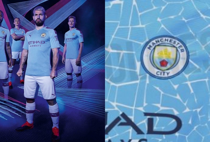 Hé lộ áo đấu họa tiết 'gạch vỡ' của Man City mùa giải mới