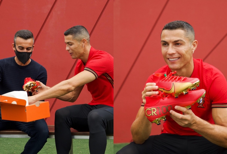 C. Ronaldo nhận quà đặc biệt từ Nike trước trận gặp Pháp