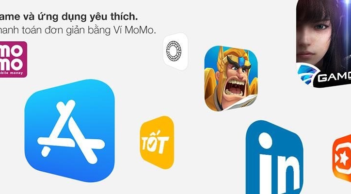 Sử dụng Ví Điện tử MoMo để thanh toán các dịch vụ của Apple tại Việt Nam