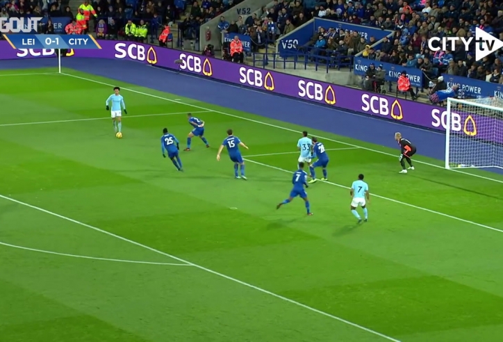 VIDEO: De Bruyne nã đại bác tầm xa cháy lưới Leicester City