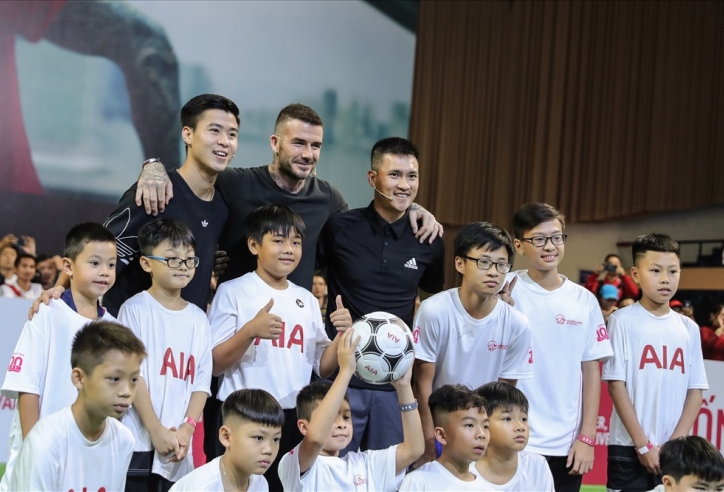 Duy Mạnh, Công Vinh giao lưu cùng Beckham tại sự kiện ở Việt Nam