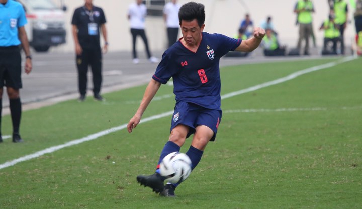 Bàn mở tỷ số của U23 Thái Lan trước U23 Indonesia