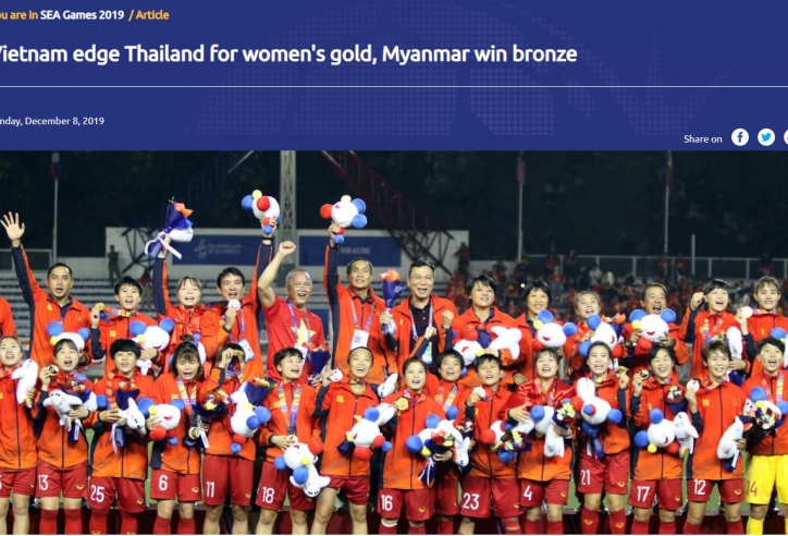 AFC ca ngợi chiến tích của bóng đá nữ Việt Nam