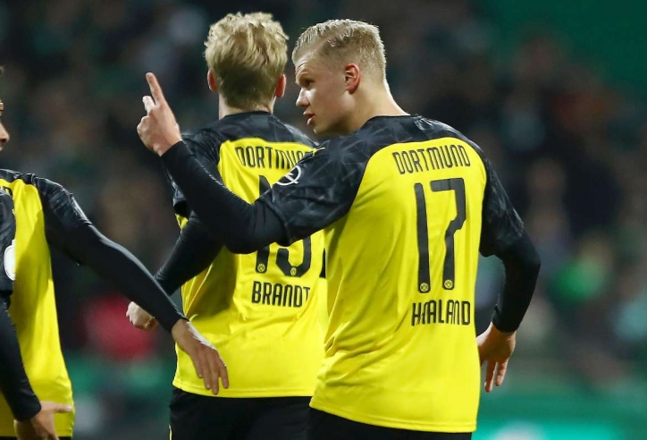 Haaland tiếp tục có kỷ lục trong ngày Dortmund bại trận