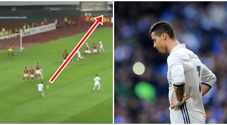 VIDEO: Sững sờ trước cú đá phạt tệ nhất sự nghiệp Ronaldo