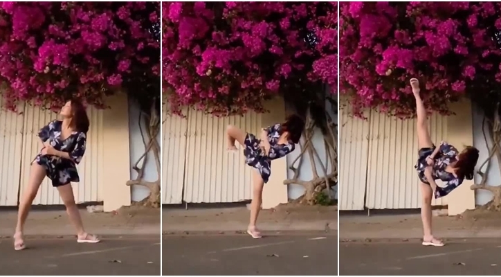 VIDEO: Hotgirl váy ngắn tung cước quá đà khiến dân mạng 'hú vía'