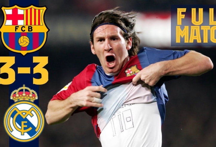 VIDEO: Messi lập hattrick khiến Real phải chia điểm cùng Barca