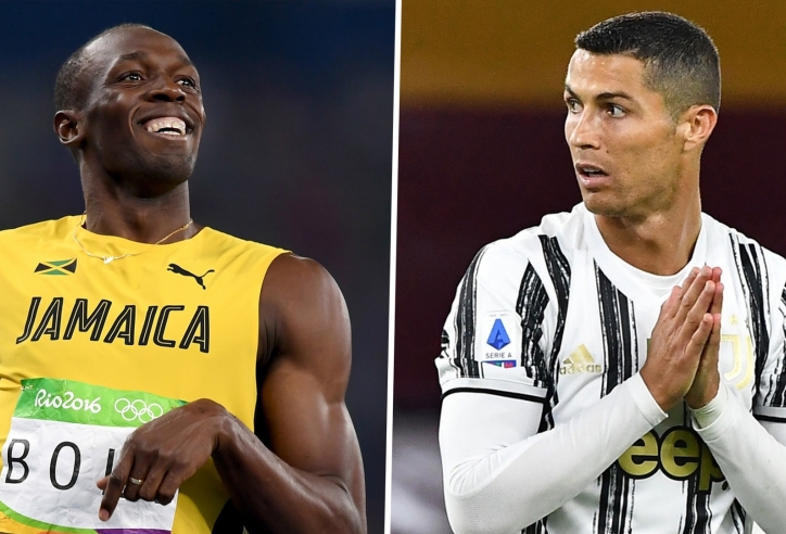 Bolt: 'Ronaldo đương nhiên chạy nhanh hơn tôi'