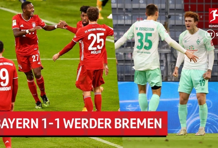 Video bàn thắng Bayern Munich 1-1 Bremen: Người hùng Neuer