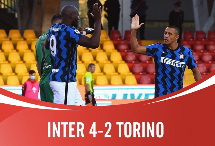 Video bàn thắng Inter 4-2 Torino: Các cựu sao MU tỏa sáng