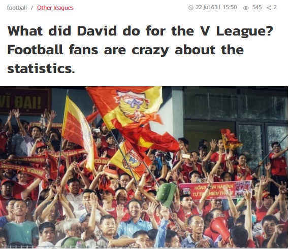 Báo Thái choáng ngợp với sự cuồng nhiệt của V-League