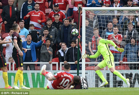 Middlesbrough cầm hòa Man City trong trận cầu hấp dẫn