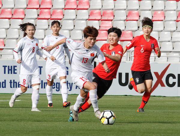 Nữ Việt Nam chia tay giải châu Á sau trận thua Hàn Quốc
