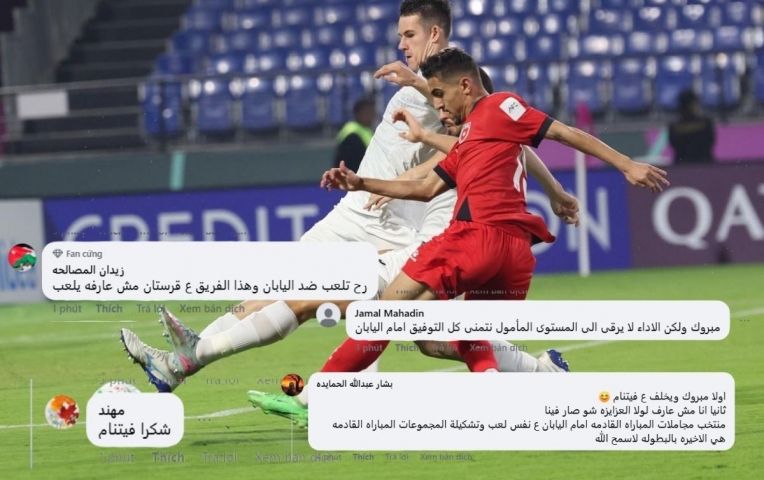 CĐV Jordan đồng loạt nhắc đến Việt Nam sau khi giành vé vào tứ kết