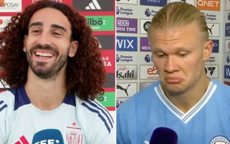 Cucurella: 'Tôi vẫn sẽ hát nhạc chế về Haaland'