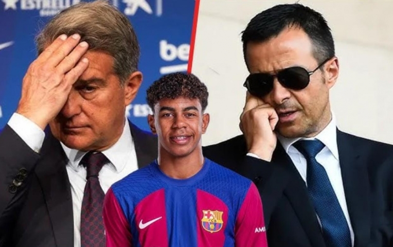 Siêu cò Jorge Mendes chơi khó, Barca đau đầu vụ giữ chân Yamal