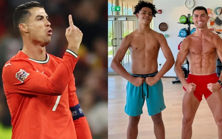 Con trai Ronaldo gây kinh ngạc