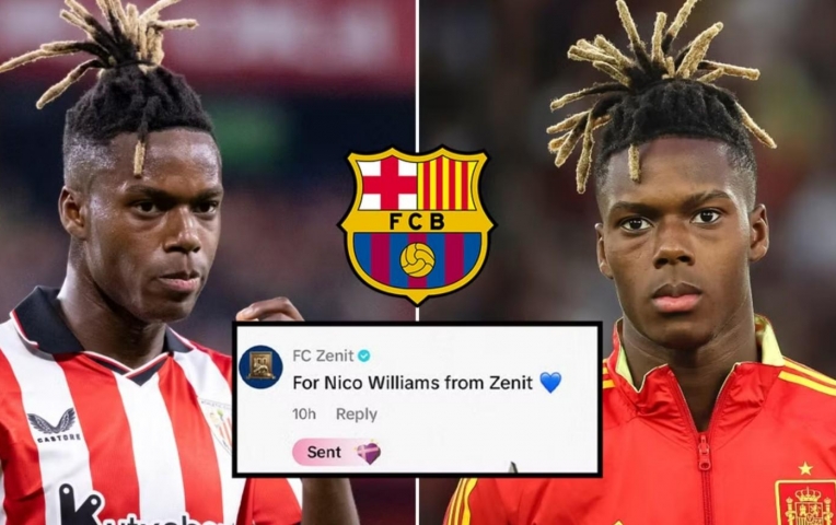 Barca bất ngờ được đội bóng Nga 'cho tiền' mua Nico Williams