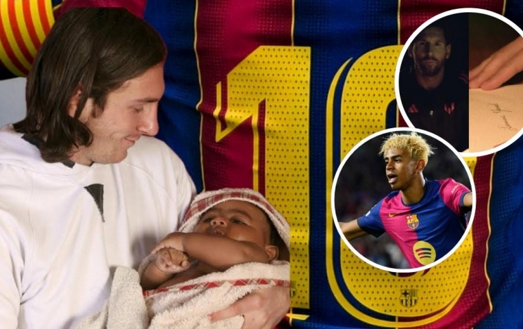 Lamine Yamal bất ngờ được Messi gửi thư