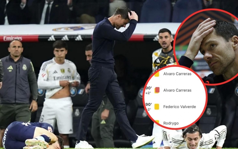 Nhận liên tiếp 3 thẻ đỏ, Real Madrid ê chề chưa từng thấy dưới thời Alonso
