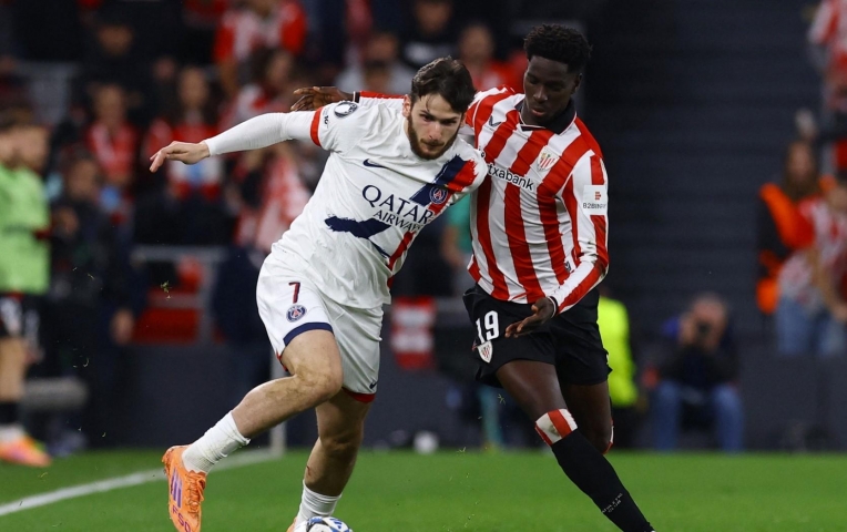 PSG tiến gần vé knock-out Champions League dù mất điểm trước Athletic