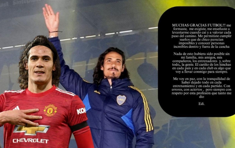 CHÍNH THỨC: Huyền thoại Edinson Cavani tuyên bố giải nghệ