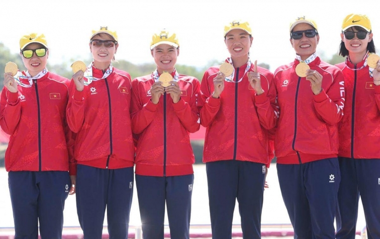 Giành 3 HCV trong 'phút chốc', rowing Việt Nam nhất toàn đoàn SEA Games 33