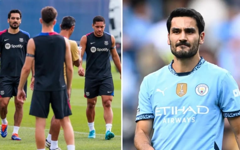 Gundogan 'chán ngấy' hai đồng đội ở Barca trước khi quay lại Man City