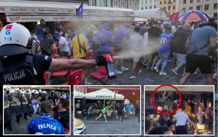 Fan Chelsea vs Betis hỗn chiến trước trận chung kết Conference League