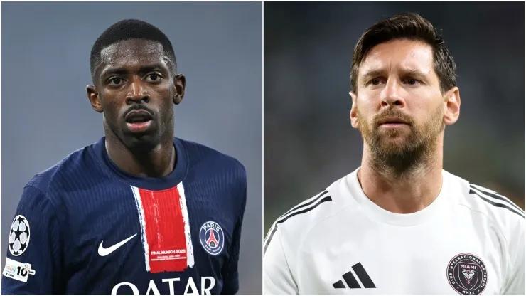 Messi bị Dembele 'lột sạch' đồ trên người