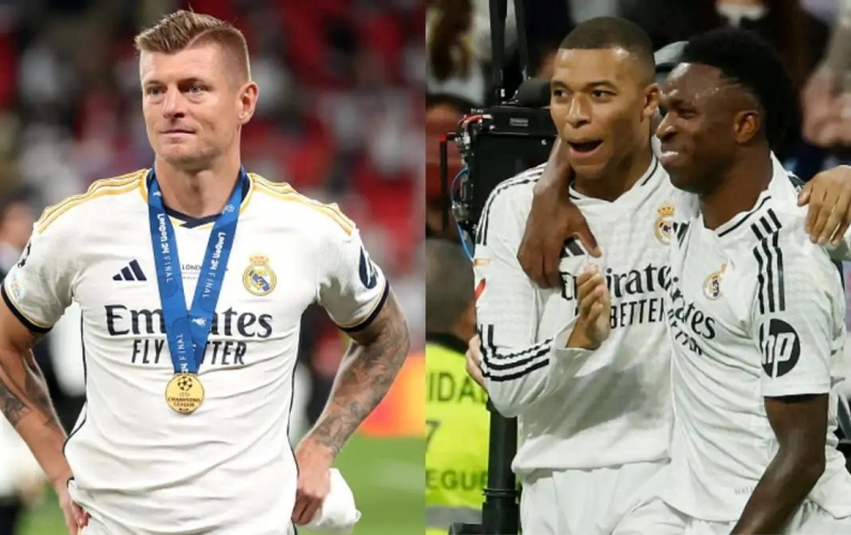 Mbappe và Vinicius Jr bất ngờ bị Toni Kroos 'nắn gân'