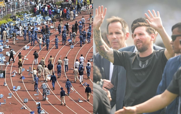 Messi gây hỗn loạn tại Ấn Độ, hàng ngàn vật thể lạ ném xuống sân