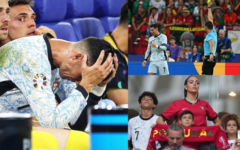 Vợ con Ronaldo thẫn thờ khi Bồ Đào Nha thua Georgia