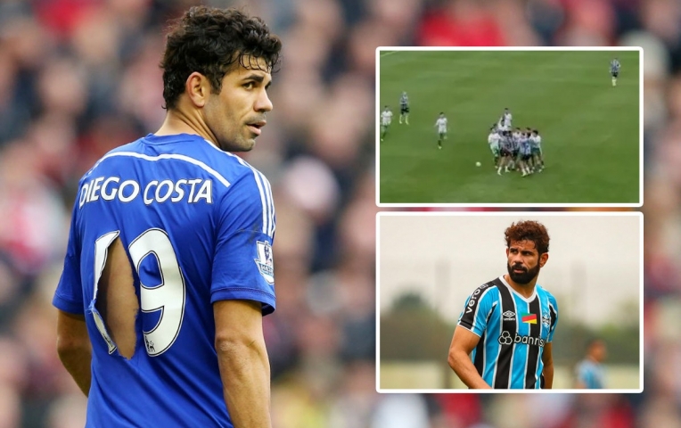 Diego Costa đòi tẩn cầu thủ đáng tuổi cháu, lĩnh ngay thẻ đỏ