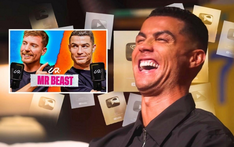 Cristiano Ronaldo làm bùng nổ internet với Mr Beast