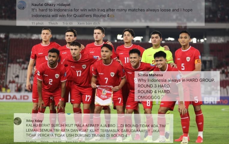CĐV Đông Nam Á phản ứng khi Indonesia vào bảng khó ở VL World Cup