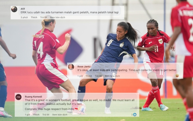 CĐV Đông Nam Á đồng loạt phản ứng khi Indonesia thua Thái Lan 0-7