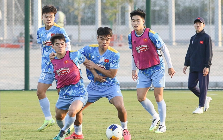 U23 Việt Nam tập buổi cuối tại Qatar, chuẩn bị sang Ả Rập Xê Út