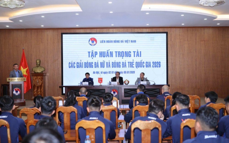 Bế mạc khóa tập huấn trọng tài các giải bóng đá nữ và bóng đá trẻ quốc gia 2026