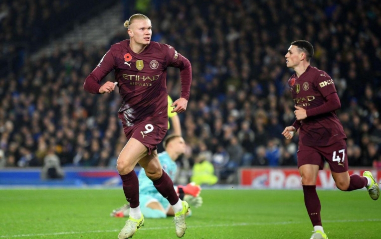 Haaland lập công, Man City vẫn thua ngược Brighton