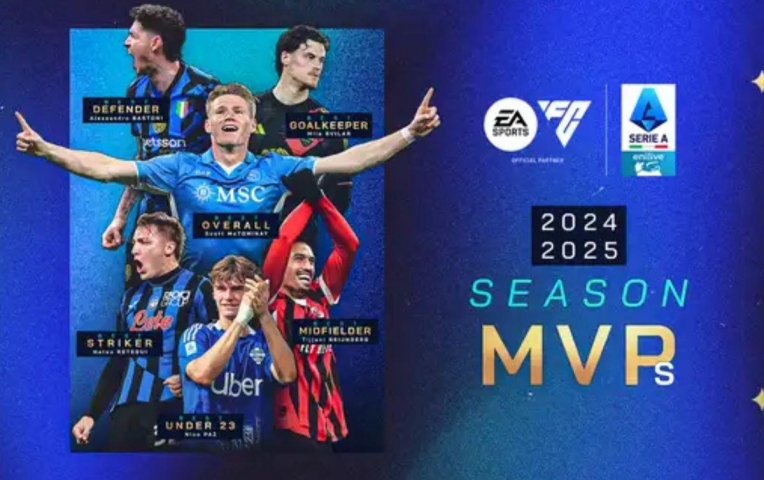 CHÍNH THỨC: Serie A công bố các danh hiệu MVP mùa giải 2024/25