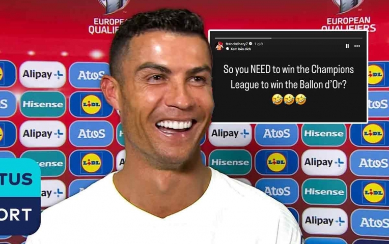 Ribery 'cà khịa' Ronaldo sau phát ngôn về Quả bóng vàng