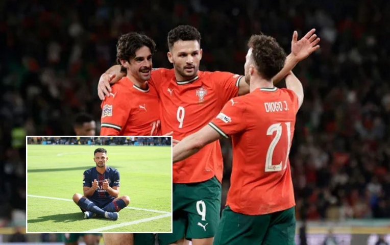 Ramos ăn mừng xúc động tưởng nhớ Diogo Jota ngày PSG vào chung kết