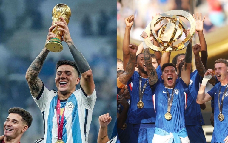 Enzo Fernandez đi vào lịch sử với cú đúp danh hiệu thế giới