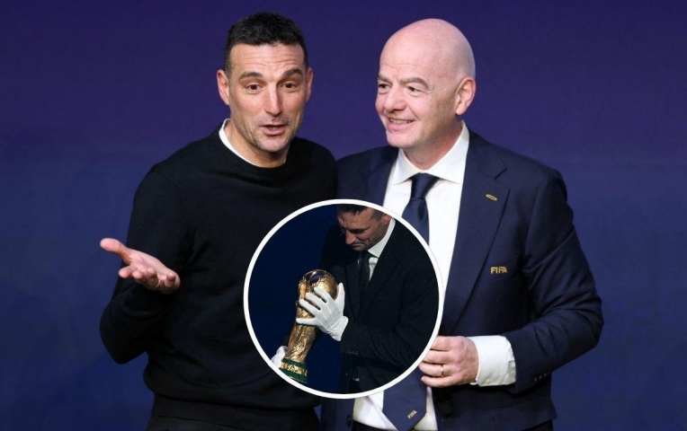 Chủ tịch FIFA xin lỗi HLV ĐT Argentina vì yêu cầu đeo găng tay trắng