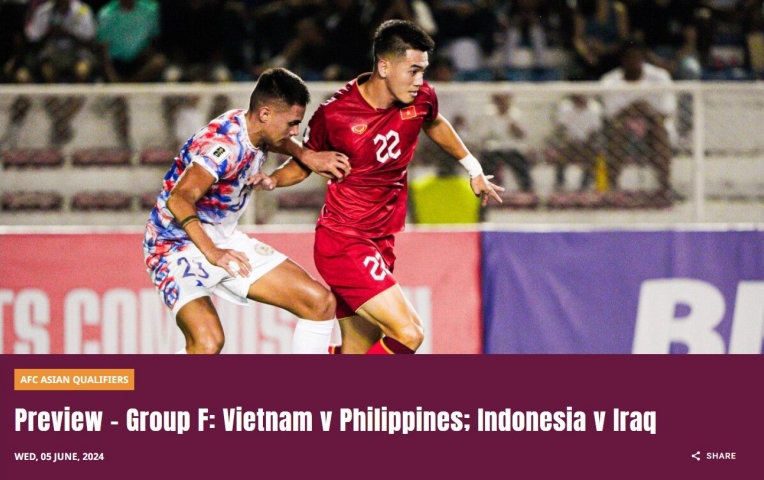 AFC nhận định trận Việt Nam vs Philippines ở VL World Cup